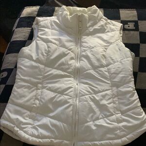 Women's White Puffer Vest